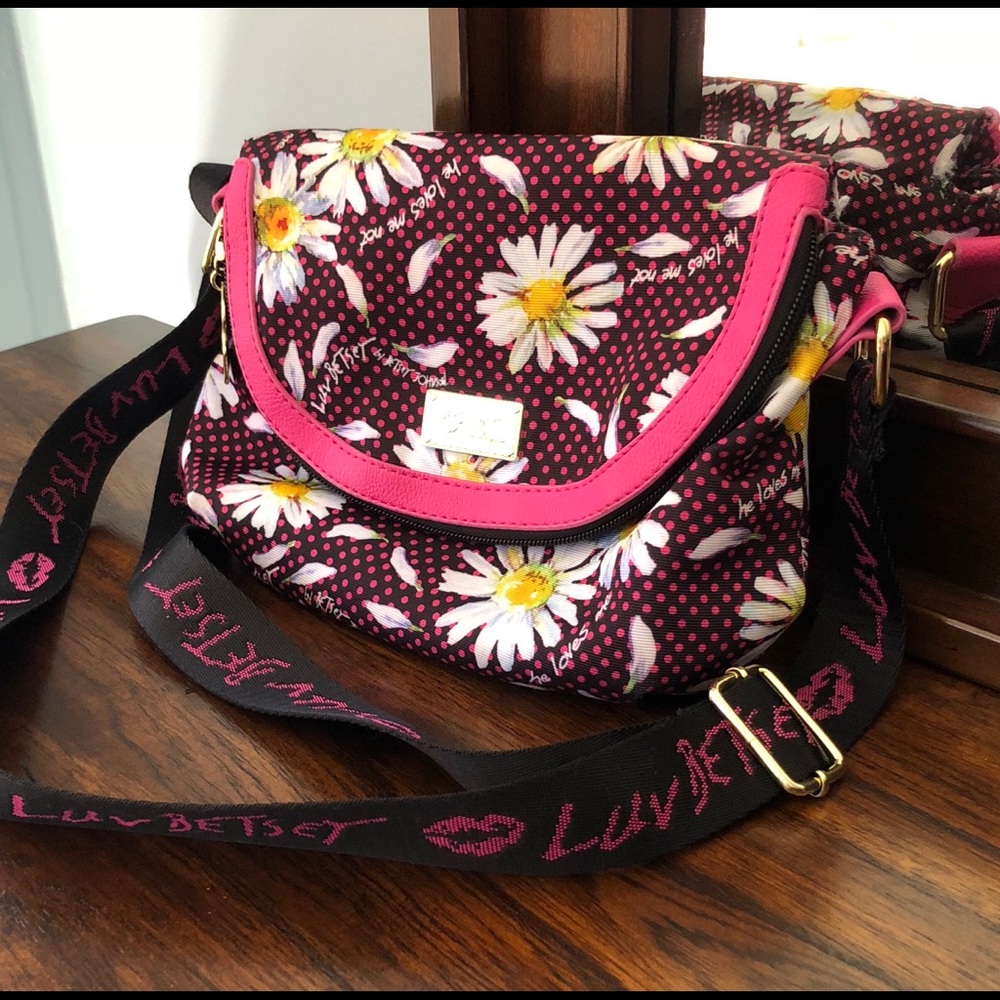 Betsy Johnson Flower Crossbody Purse